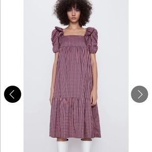 Zara puffed sleeve dress